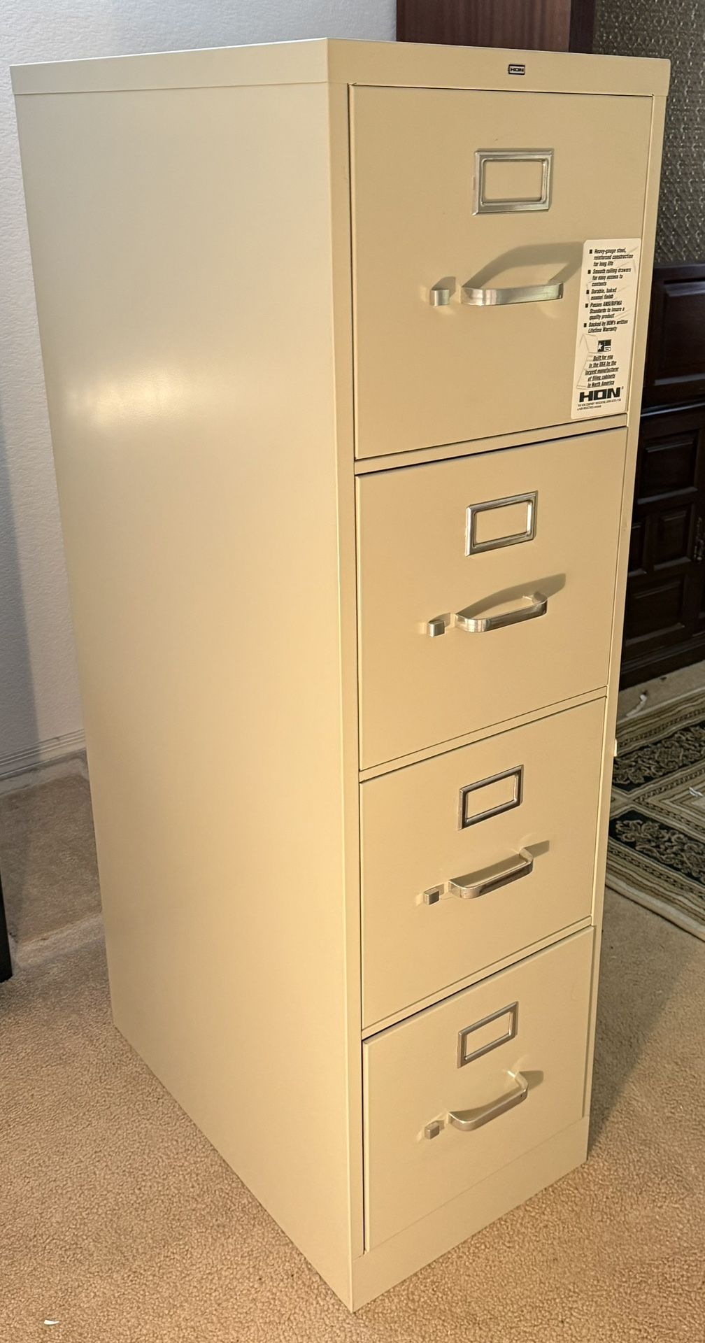 HON 4 Drawer Vertical File Cabinets