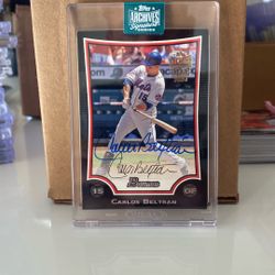 2024 Topps Archive 1/1 Auto Carlos Beltran 