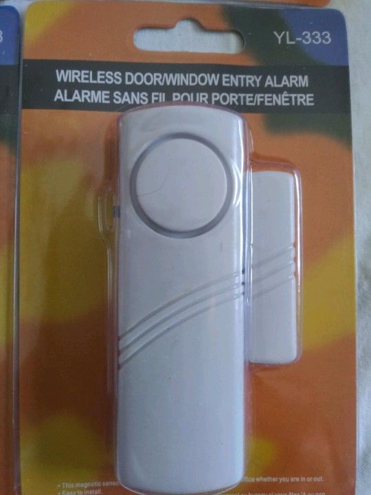 Brand new, never opened. Wireless Door/Window Entry Alarm. Total Of 9 for $3.00 Each.