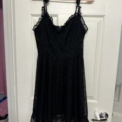 Royal Bones Black Vintage Chiffon Dress