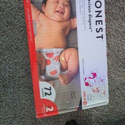 Sz 2 Honest Brand Diapers New (72)