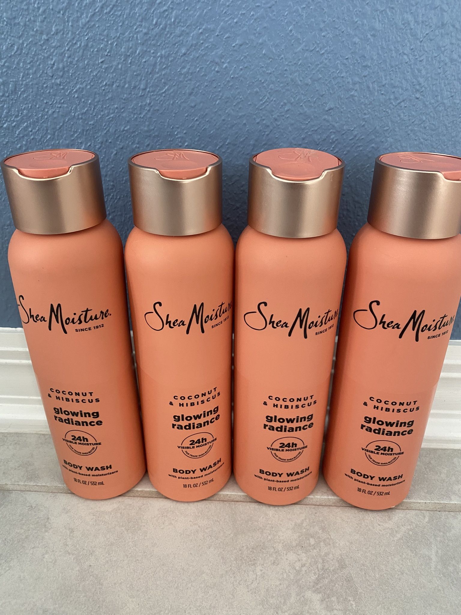 4 Brand New Shea Moisture Body Wash Glowing Radiance