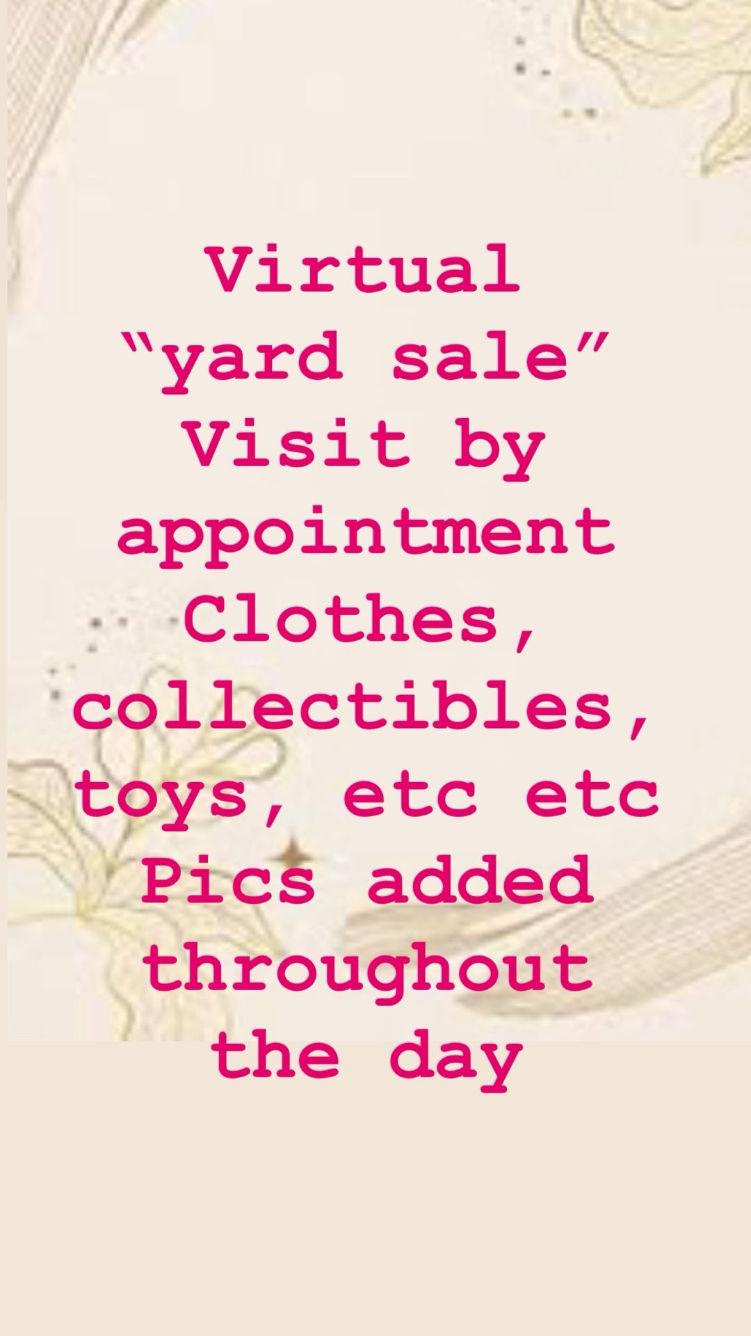 Virtual Yard Sale