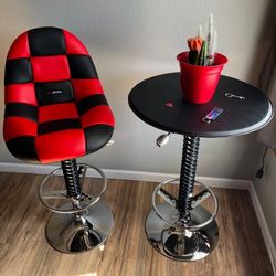 Pit Crew Stop Bar Table & Racing Chair