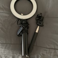adjustable ring light stick with tripod
