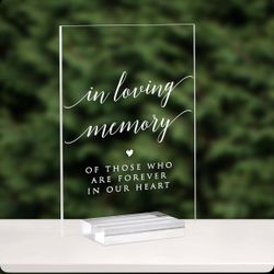Wedding Decor In Loving Memory Sign