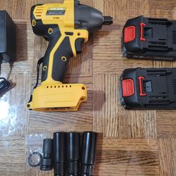 NEW Cordless Impact Wrench CW-20B with 2 Batteries and 3 Sockets