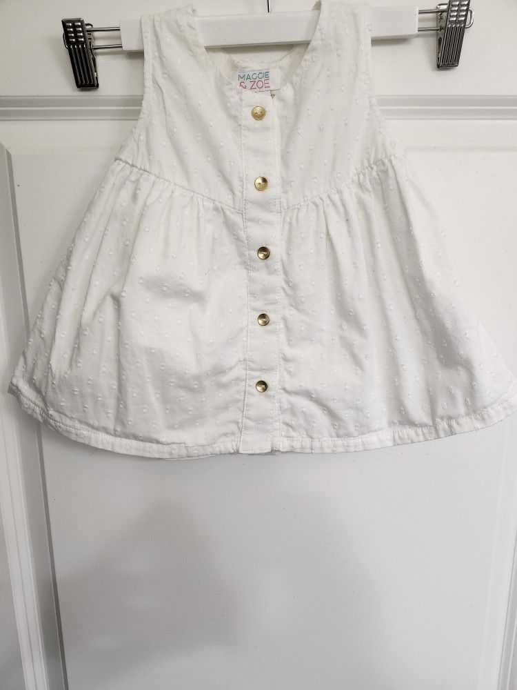 Like New!!!!  White Sun Dress Sz 24 Mo