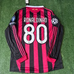 Vintage Retro AC Milan Ronaldinho #80 