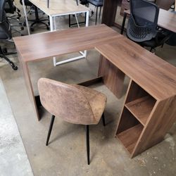 Brown Desk And Chair Combo, $99