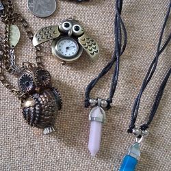 Owl Pocket Watch Vintage Locket Jewelry