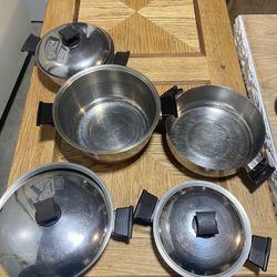 Vintage Rena Ware Stainless Steel Pots