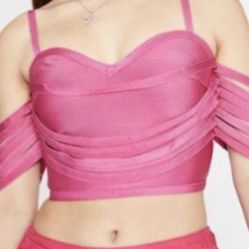 NEW Pink Bustier Top (nwt)