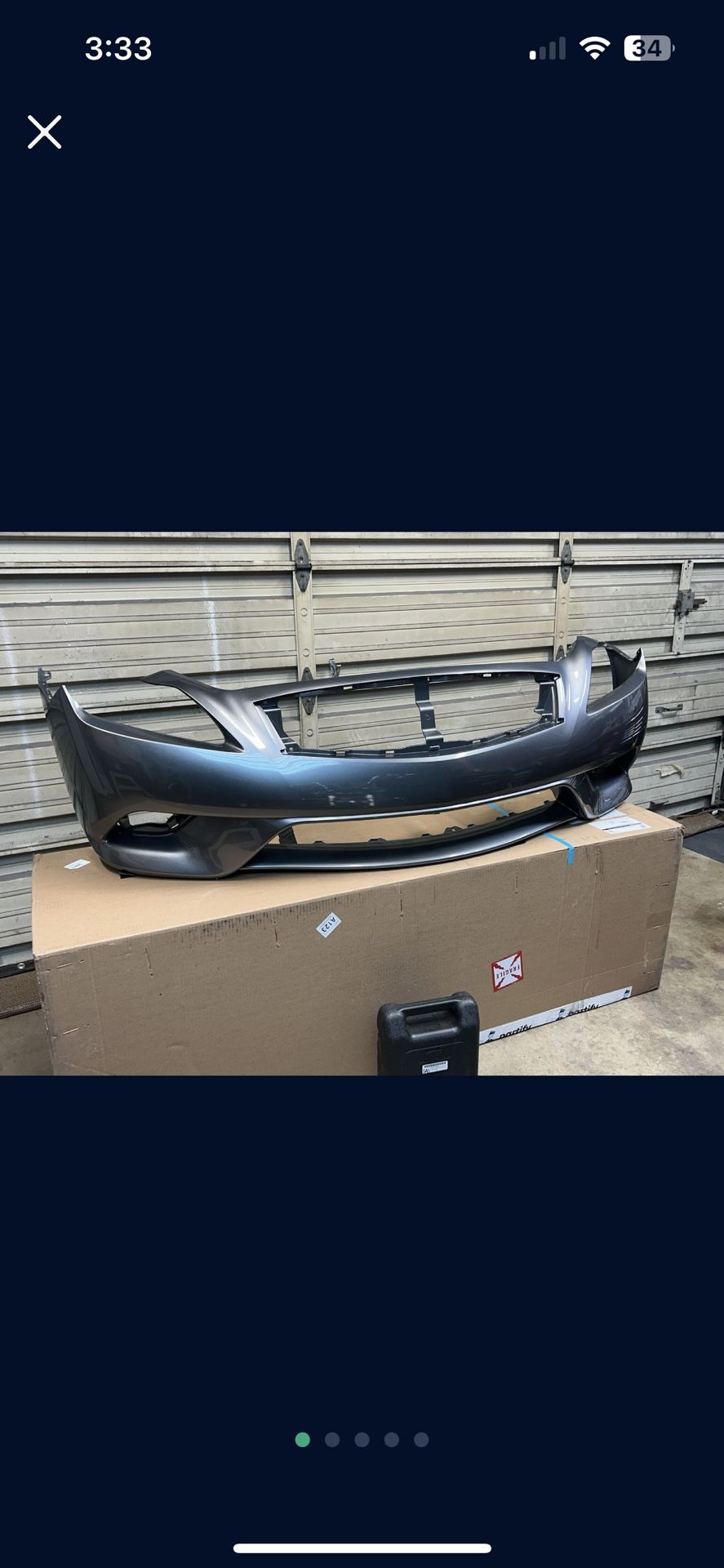 2012 Infinity G37S Bumper Cover