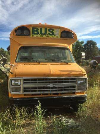 1990 Chevy Skoolie Shorty School Bus Rv Van Mobile Home Rv