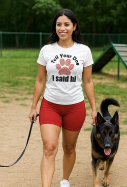 Tell Your Dog I Said Hi Custom Tee