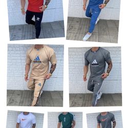 Men’s Nike & Adidas ( T-Shirt & Joggers Matching Set ) - Brand New / Never Worn.