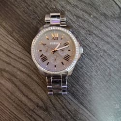 A Beautiful Fossil Cecil Multifunction Crystallized Watch