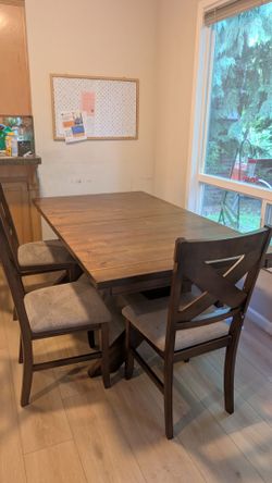 Big solid wood dining table