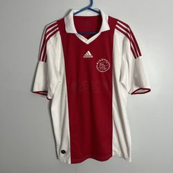 Ajax Amsterdam Jersey Mens Large Red Adidas 2009 2010 Netherlands Football