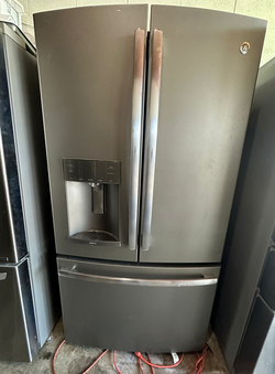 GE Stainless Steel 3-Door Refrigerator with Ice Maker