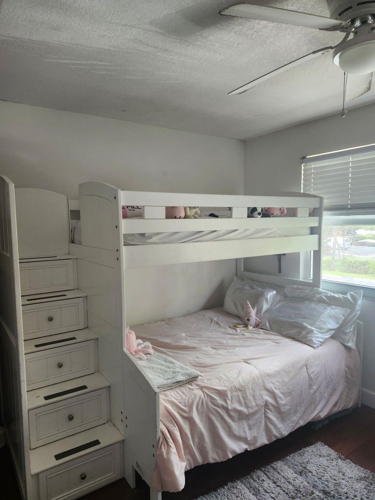 Full / Twin Bunk Bed Storage Stairs