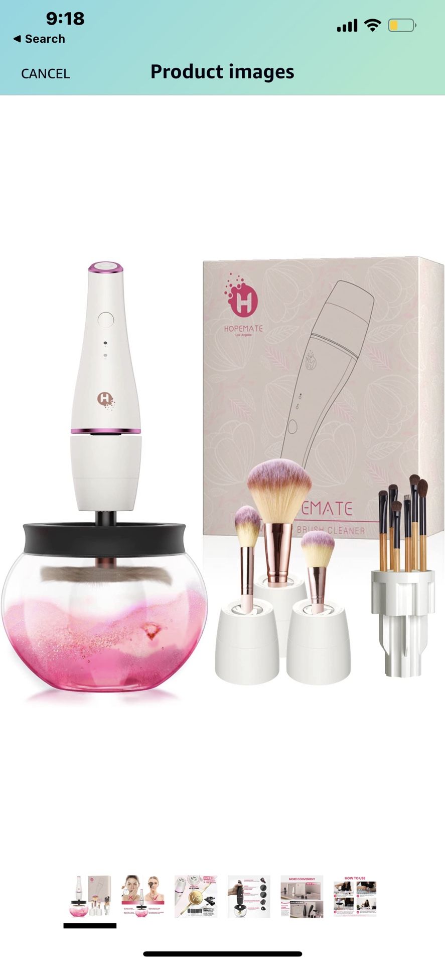 All in 1 Makeup Brush Cleaner, HOPEMATE Electric Makeup Brush Spinner Dryer Cleaning Machine, Cleanse Cosmetics, Dusts of Makeup Brushes