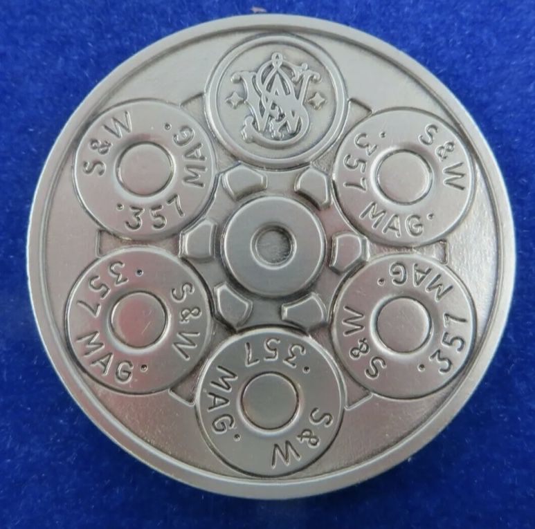 Smith & Wesson .44 Magnum Antique Silver Model 679 Belt Buckle