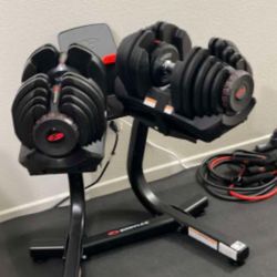 Bowflex 1090 Dumbbells With Stand New!