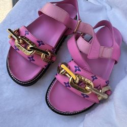 Louis Vuitton Authentic Pink Sandals. Size 38