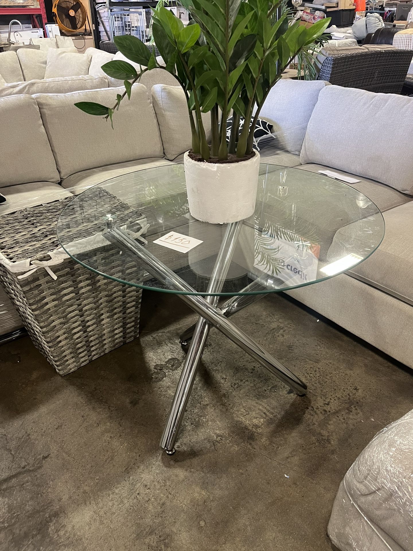 Glass Top Dining Table