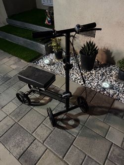 Black Knee Scooter Walker with Hand Brakes
