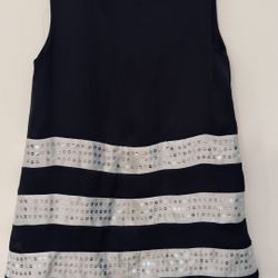 Nicole Miller Sparkle Sequin Tank Dress Girls Size 6-6X Black  Sleeveless