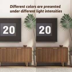 Wood Modern TV Stand Fluted 68 t, Entertainment Center with Storage Doors, TV Console Media Cabinet, for 55+ Inch TV, Living Room