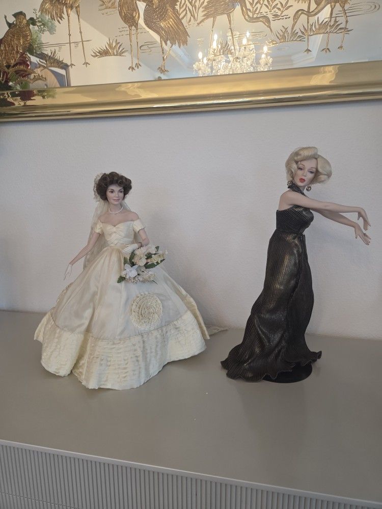 Jackie Kennedy And Marilyn Monroe Franklin Mint Dolls