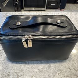 Travel Makeup Bag – Large, Waterproof, Black Organizer