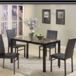 Dining Table Set 5pc 48”x36”x30”H