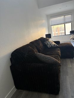 Dark Corduroy Sectional Sofa