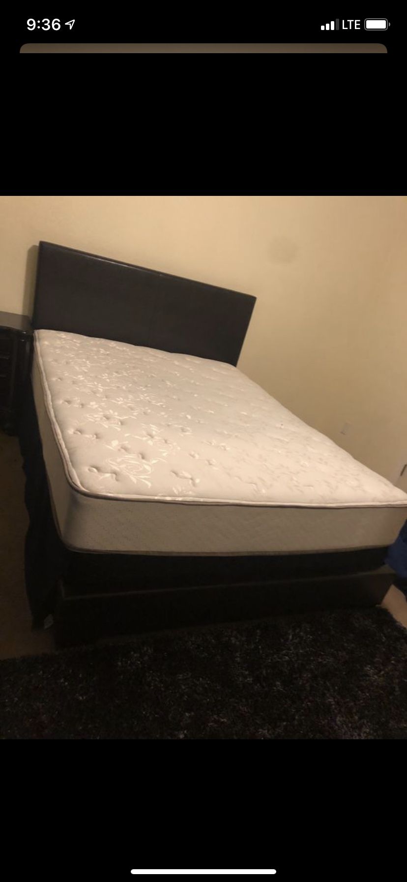 bed frame with mattress