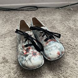 Alegria Pg Lite Floral Wedge Shoes Size 6.5 (37) In Good Condition 