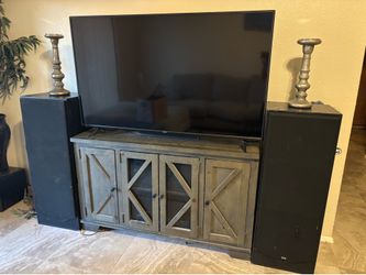 Entertainment center with  60” LG TV