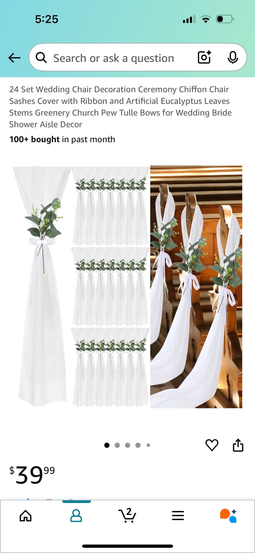 Wedding Chair Decoration Ceremony