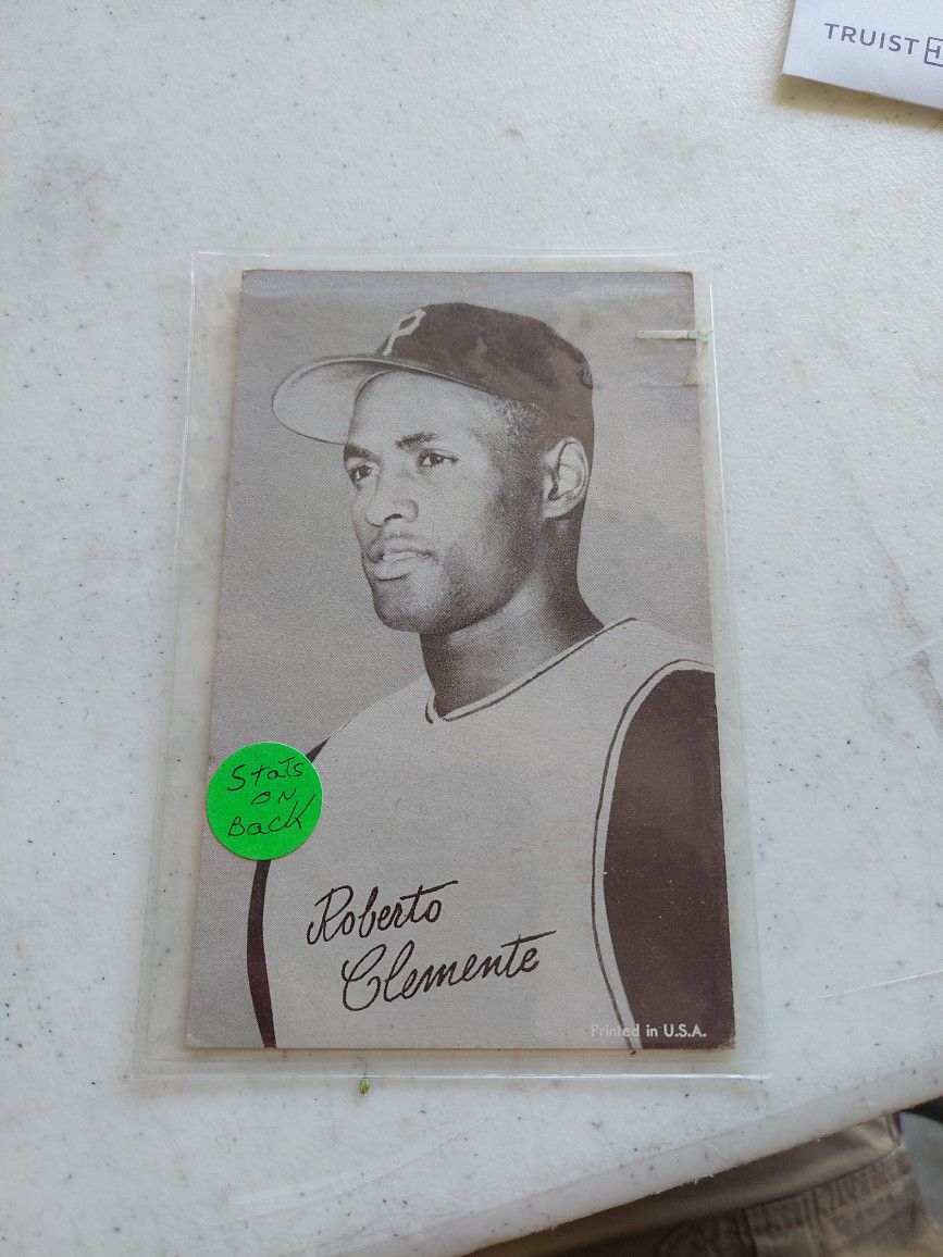 ROBERTO CLEMENTE EXHIBIT CARD 1962 STATS ON BACK