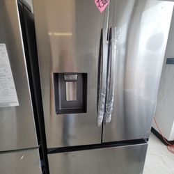 Stainless Steel French Door Refrigerator New Scratch And Dent With 6months Warranty 