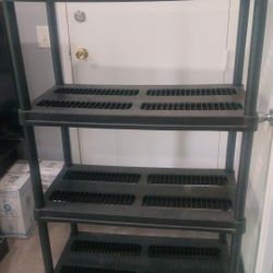 Black Plastic 3-Tier Shelf
