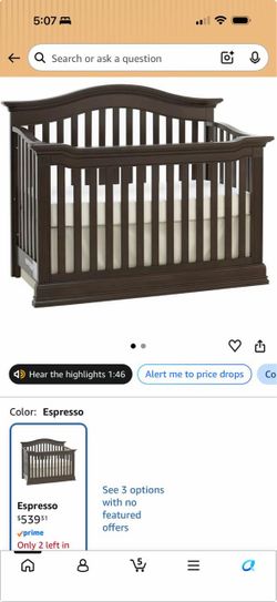 Baby Caché Montana 3 in 1 Convertible Crib - Dark Brown