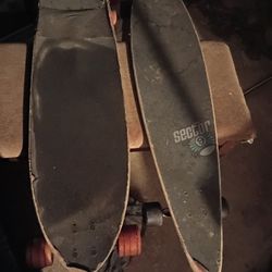 Full Size Double Kick Skateboard & Sector 9 Long Board