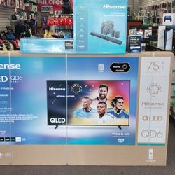 Hisense  75" Inch TV And Sound Bars On Paymemt Plan Option With $49 Down And Take home
