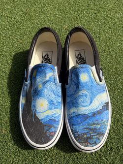Starry Night Vans Slip Ons