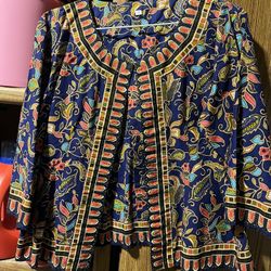 Vintage Ladies Boho Style Oriental Jacket Sz M/L